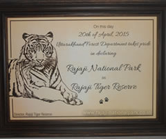 Rajaji Tiger Reserve Declaration